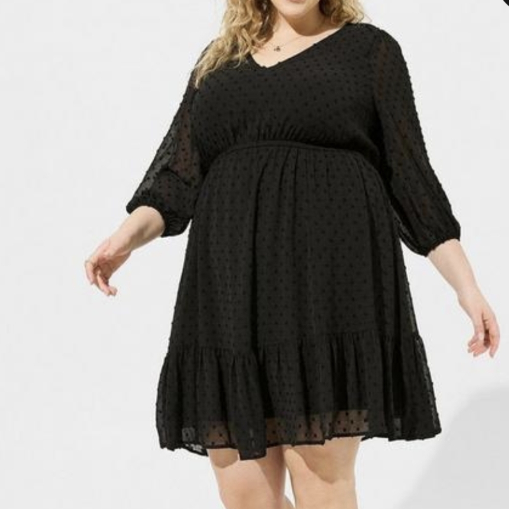 Torrid Plus Size Mini Clip Dot Dress - Size 0